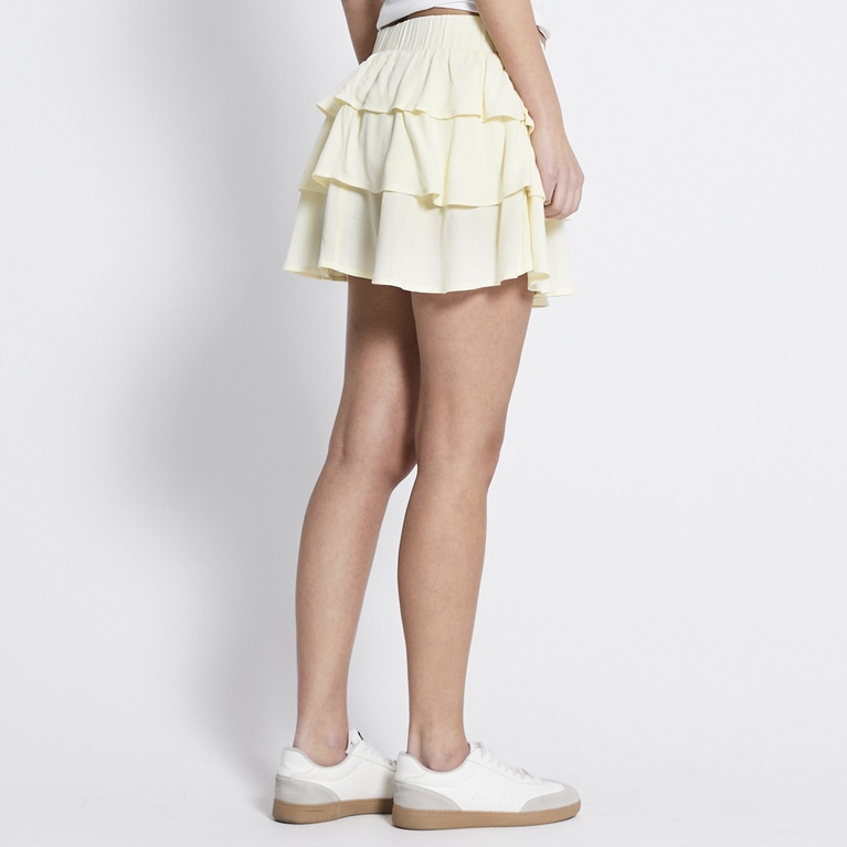 Frill crepe skirt "Lana" Light Yellow